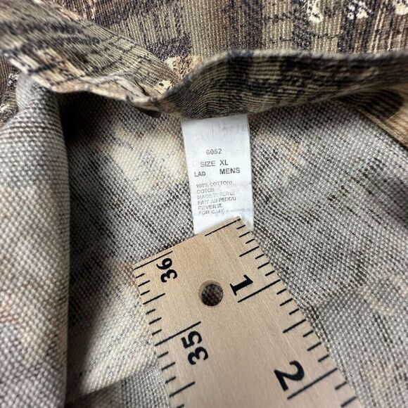 Woolrich Hunting Shirt Mens XL Animal Print Elk Bear Vintage Y2K Long Sleeve - Picture 5 of 7